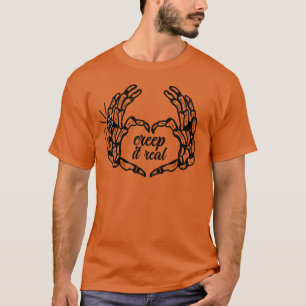 T-shirt Mains de squelette effrayantes qui rendent cela ré