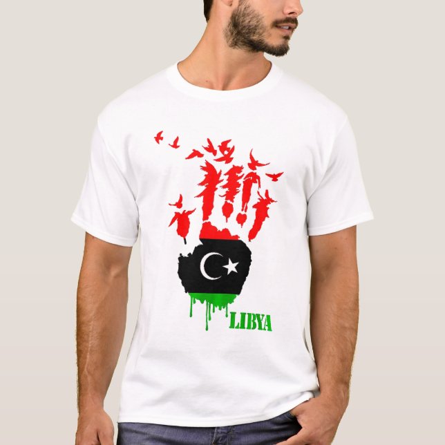 T-shirt Mains de vol de la Libye (Devant)