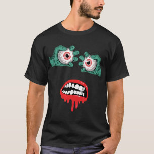 T-shirt Mains de zombie horribles avec du rouge à lèvres f