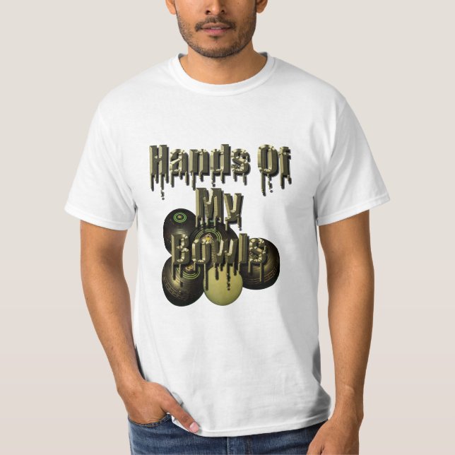 T-shirt Mains Drôle De Mes Pelouses, (Devant)
