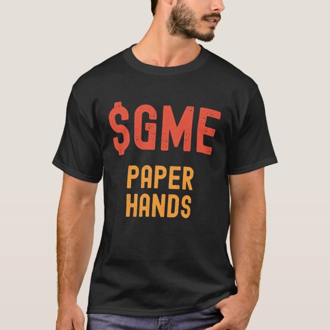 T-SHIRT MAINS EN PAPIER JEU (Devant)