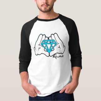 T-shirt Mains jugeant le diamant raglan