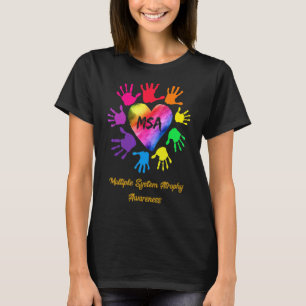 T-shirt Mains multiples de sensibilisation à l'atrophie du