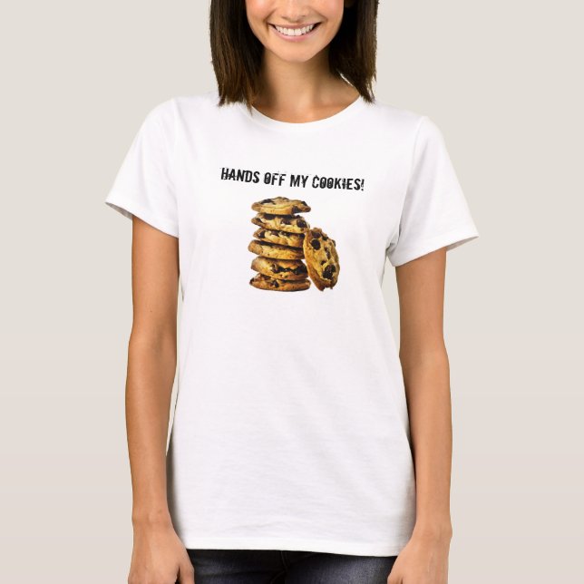 T-shirt Mains outre de mes biscuits (Devant)