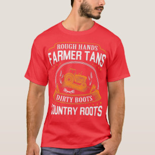 T-shirt Mains Rudes Fermiers Tans Boots Sale Racines de la