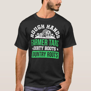 T-shirt Mains Rudes Fermiers Tans Boots Sale Racines de la