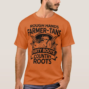 T-shirt Mains Rudes Fermiers Tans Boots Sale Racines de la