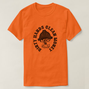 T-shirt Mains sales argent propre