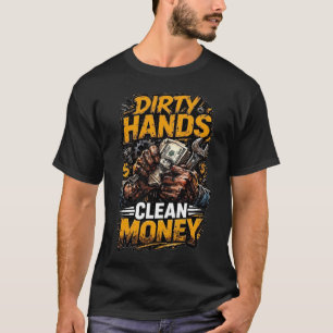 T-shirt Mains sales argent propre Cadeau pour mécanicien