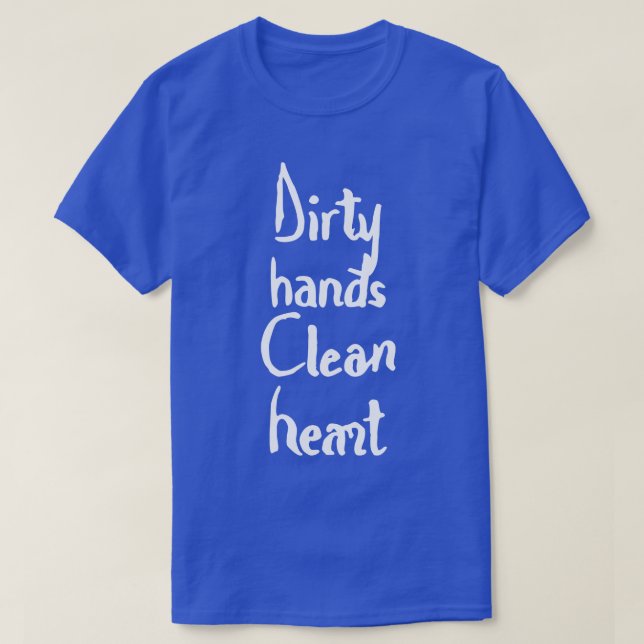 T-shirt mains sales coeur propre (Design devant)