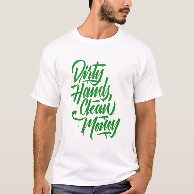 T-shirt mains sales nettoyer (Devant)