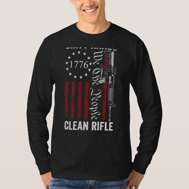 T-shirt Mains sales Propres Fusil Pro Guns 2e Amendement O (Devant)