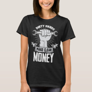 T-shirt Mains sèches faire des lots propres argent - Funny