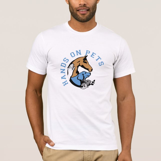 T-shirt mains sur les animaux de compagnie (Devant)