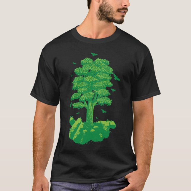 T-shirt Mains vertes (Devant)