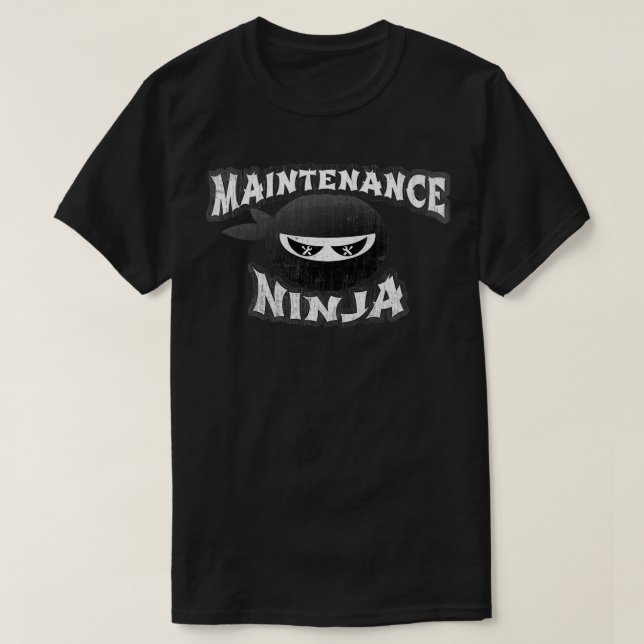 T-shirt MAINTENANCE NINJA Technicien d'entretien Multitâch (Design devant)