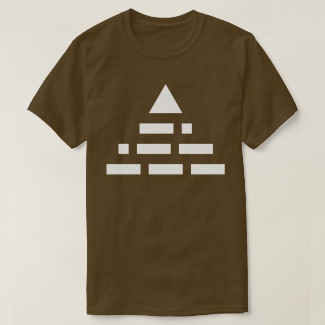 T-shirt MAINTENANT blanc de pyramide (de code Morse) 2ème (Design devant)