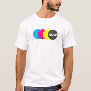 T-shirt Maintenant chemise simple de CMYK