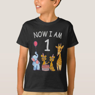 T-shirt Maintenant j'ai 1 an 1er anniversaire au Zoo