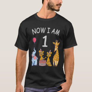 T-shirt Maintenant j'ai 1 an 1er anniversaire au Zoo