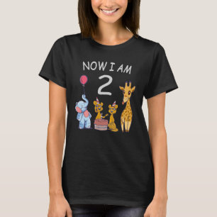 T-shirt Maintenant, j'ai 2 ans 2e anniversaire au Zoo