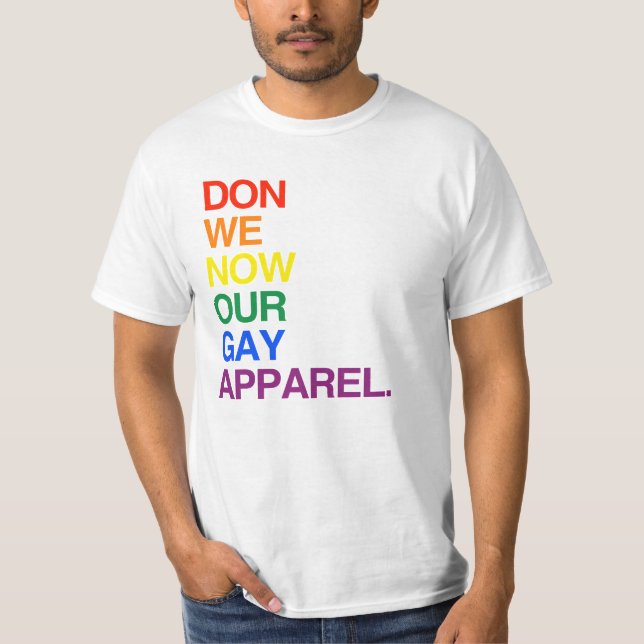 T-SHIRT MAINTENANT NOUS DON NOTRE HABILLEMENT GAI - .PNG (Devant)