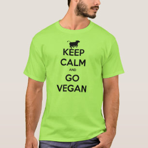 T-shirt Maintenez calme et allez végétalien