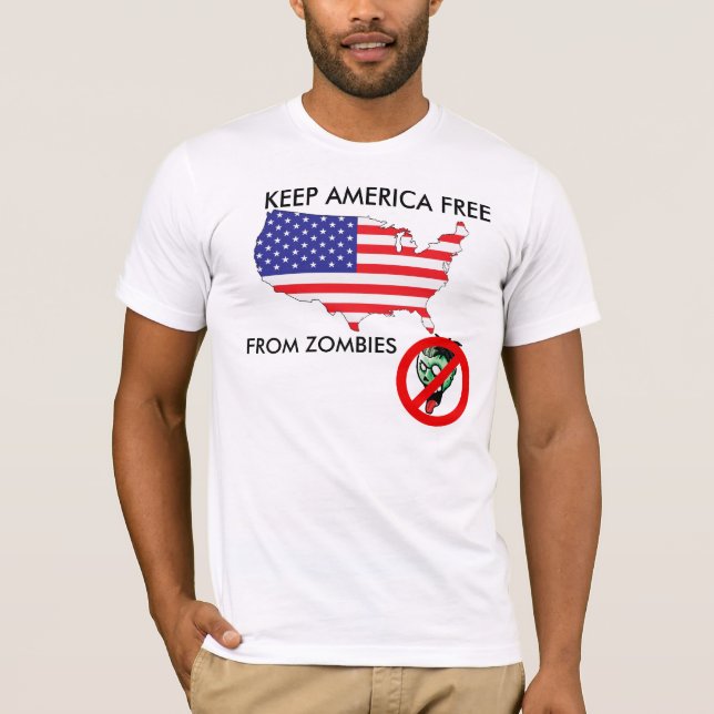 T-shirt Maintenez l'Amérique libre (Devant)