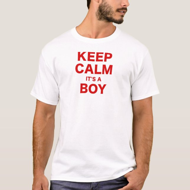 T-shirt Maintenez le calme son un garçon (Devant)