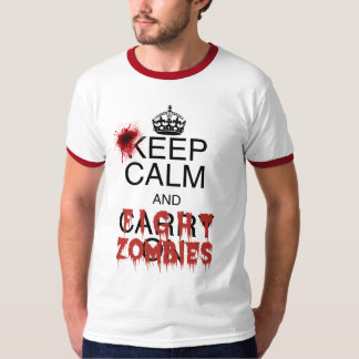 T-shirt Maintenez les zombis calmes et de combat