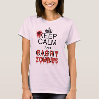 T-shirt Maintenez les zombis calmes et de combat