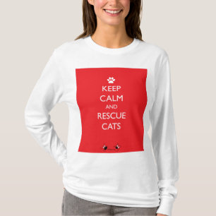 T-shirt Maintenez patte calme et de délivrance de chats d
