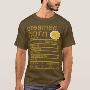 T-shirt maïs crème Nutrition Facts Funny Thanksgiving
