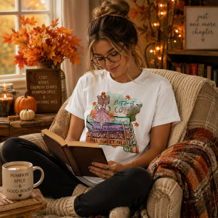 T-shirt Mais d'abord Café, Amoureux des livres de l'automn