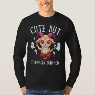 T-shirt Mais Damné Baphomet Gothique Chèvre Sataniste Pent
