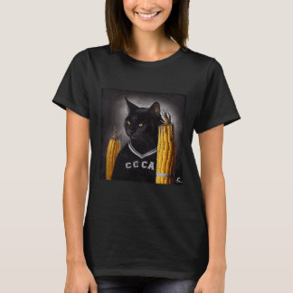 T-shirt Maïs De Hockey Sur Chat Sur Le Cob