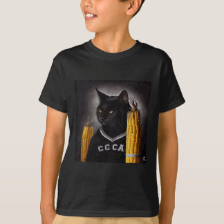 T-shirt Maïs De Hockey Sur Chat Sur Le Cob