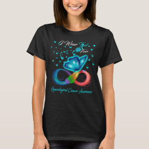 T-shirt Mais je porte turquoise pour le cancer gynécologiq