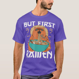 T-shirt Mais le premier Ramen Cute Chat Mange Des Nouilles