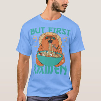 T-shirt Mais le premier Ramen Cute Chat Mange Ramen Noodle