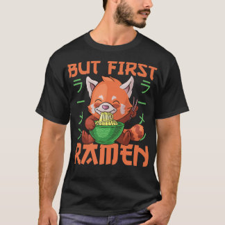 T-shirt Mais le premier Ramen mignon Panda Rouge mange des