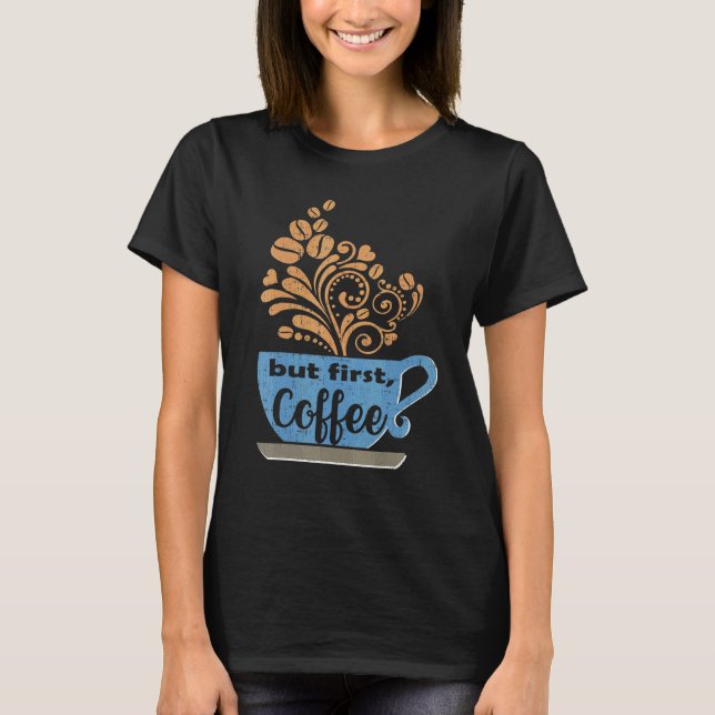 T-shirt Mais premier café bleu Java Mug (Devant)