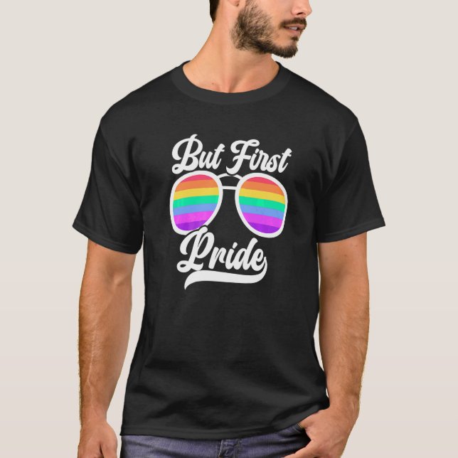 T-shirt Mais Premier Mois De Fierté Rainbow Equality Lgbtq (Devant)
