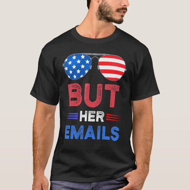 T-shirt Mais Ses E-mails avec lunettes de soleil (Devant)