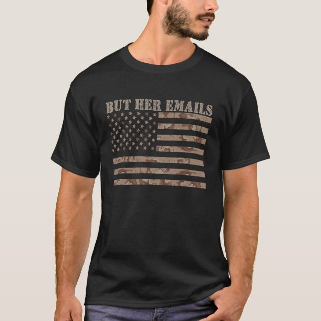 T-shirt Mais ses emails Camouflage du drapeau américain (Devant)