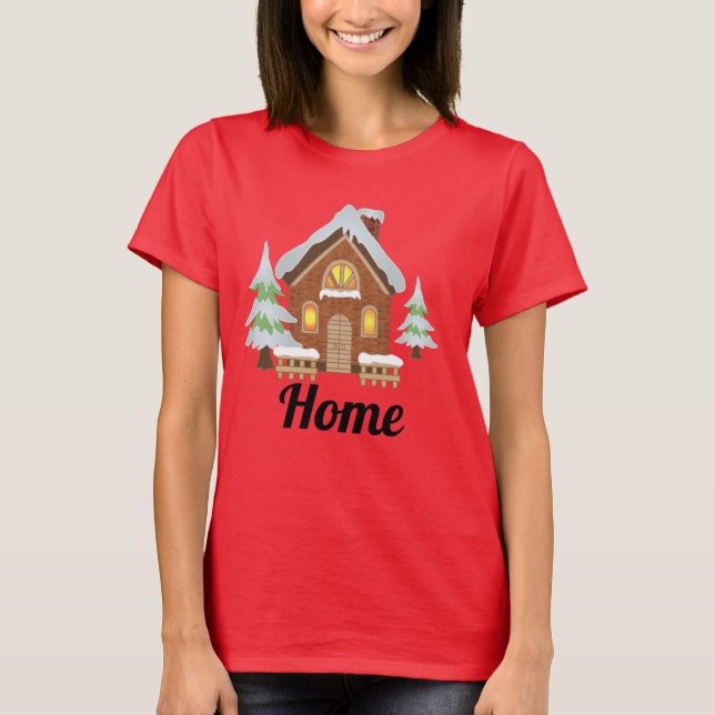 T-shirt Maison à neige (Devant)