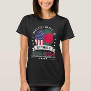 T-shirt Maison Américaine Bangladaise Aux Etats-Unis Patri