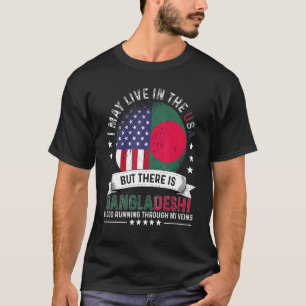 T-shirt Maison Américaine Bangladaise Aux Etats-Unis Patri