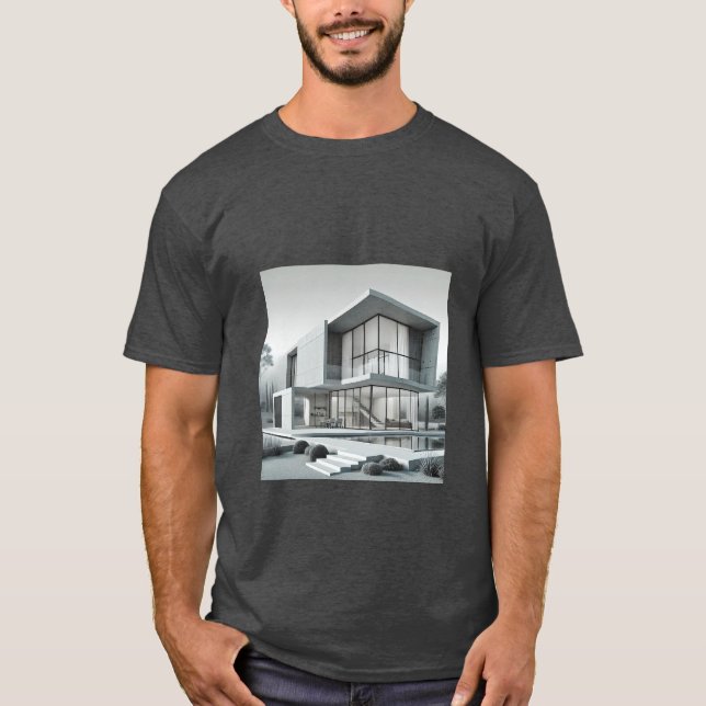 T-shirt Maison avec une belle architecture (Devant)