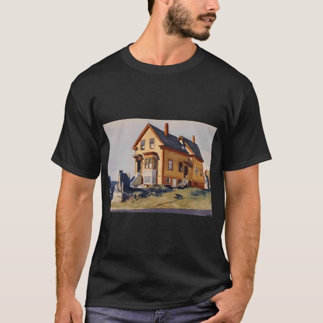 T-shirt Maison blanche avec lucarne Edward Hopper (Devant)
